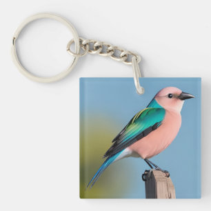 🐦 Colourful Bird Illustration For Nature Style 🐦 Keychain