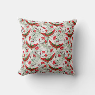 Colourful bird of Paradise stylish Throw Pillow