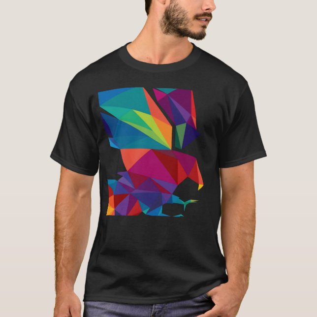 Colourful bird retro T-Shirt (Front)