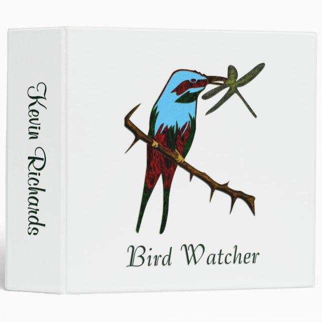 Colourful Bird Watcher Personal Binder (Front/Spine)
