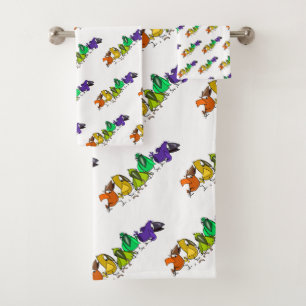Colourful Birds Bath Towels