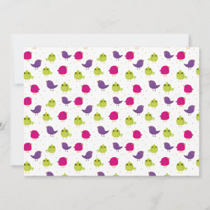 Colourful birds invitation