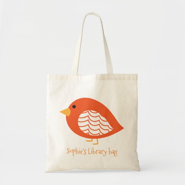 Colourful birds kid's library Tote Bag (Front)