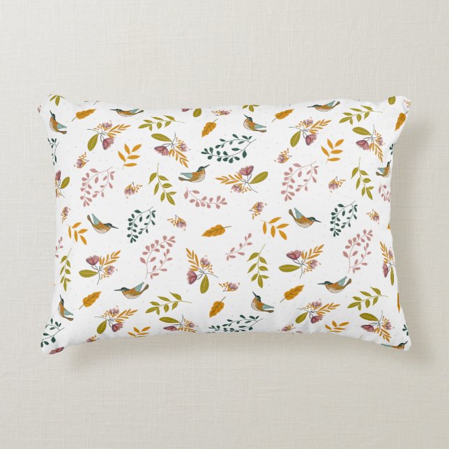 Colourful birds Pillowcase Accent Pillow (Front)