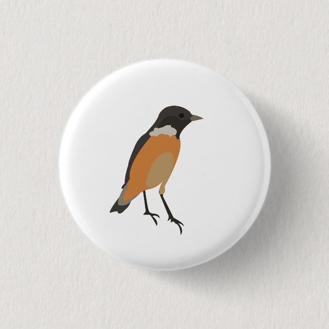 Colourful Birds Songbird        1 Inch Round Button (Front)