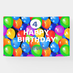 Colourful Birthday Balloons  Banner