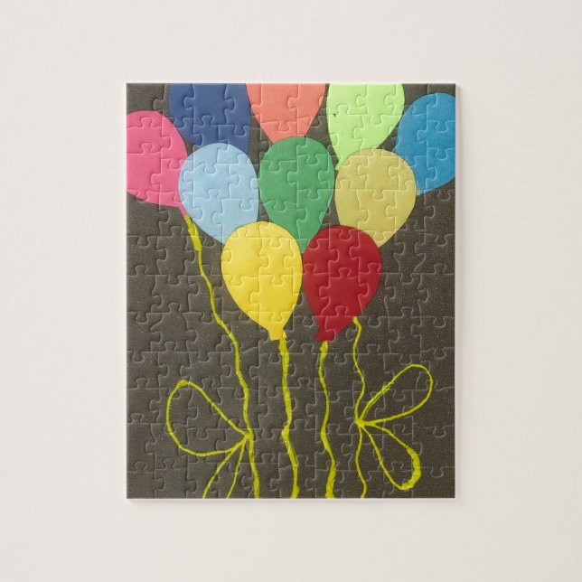 Colourful Birthday Balloons Graphic Art Design Jigsaw Puzzle (Vertical)