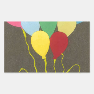 Colourful Birthday Balloons Graphic Art Design Sticker