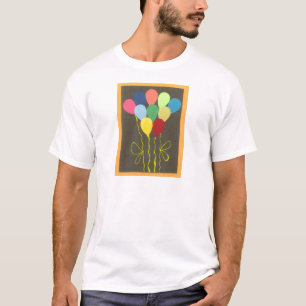Colourful Birthday Balloons Graphic Art Design T-Shirt
