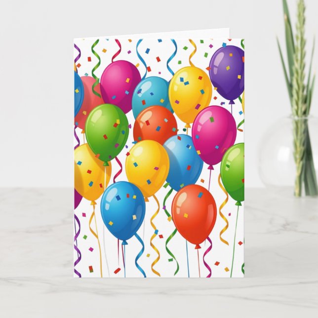 Colourful Birthday Balloons Party Celebration Program (Front)