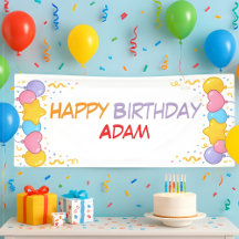 Colourful Birthday Banner Interior Design
