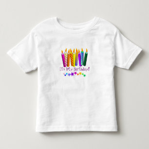 Colourful Birthday Candle Wishes Toddler T-shirt
