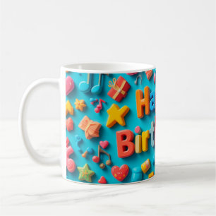 Colourful Birthday Celebration Elements Coffee Mug