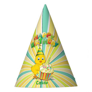 Colourful Birthday Chicken Party Hat