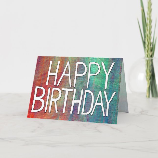 Colourful Birthday (Customizable) Card (Front)