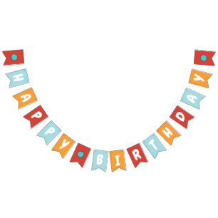 Colourful Birthday Gumball Theme Party GumballPart Bunting Flags