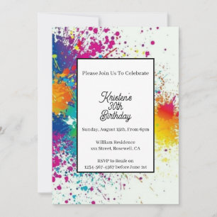 Colourful Birthday Invitation