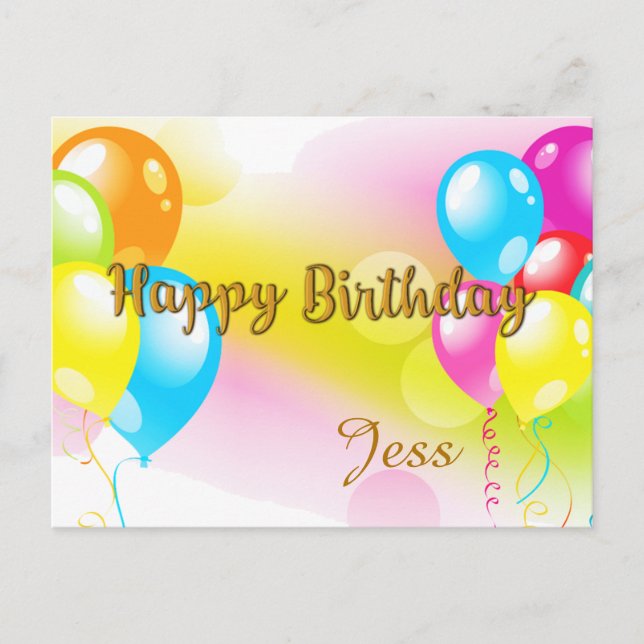 Colourful Birthday Postcard (Front)