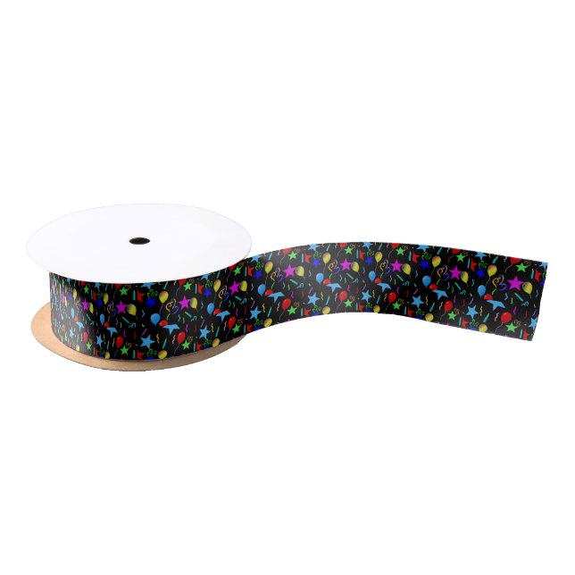 Colourful Birthday Satin Ribbon (Spool)
