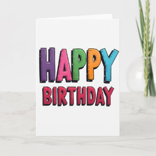 Colourful Birthday Text Card