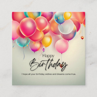 Colourful Birthday Wishes Discount Card