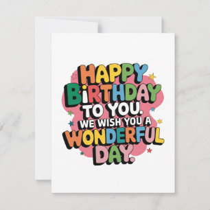 Colourful Birthday Wishes Invitation