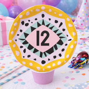 Colourful Birthday Year Party  Paper Plate