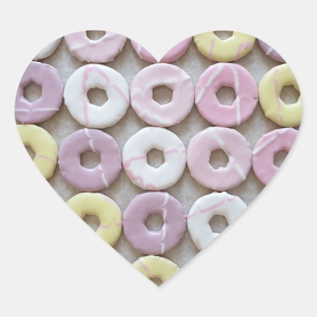 Colourful Biscuits Heart Sticker (Front)