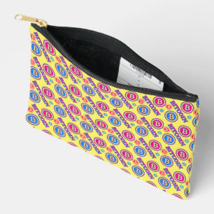 Colourful Bitcoin Pattern Accessory Pouch