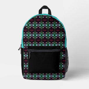 Colourful Black Blue Purple Pink Print Cut Sew Bag