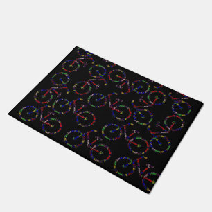Colourful Black Door Mat Portland Oregon Bikes