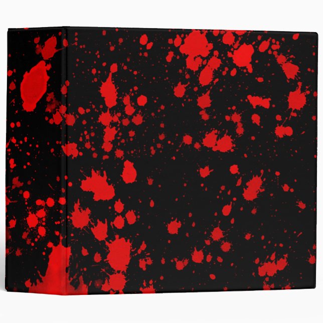 Colourful Black Red Paint Splatter Artistic Splash Binder (Front/Spine)