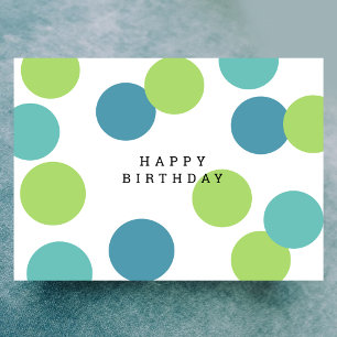 Colourful Blank Happy Birthday Card
