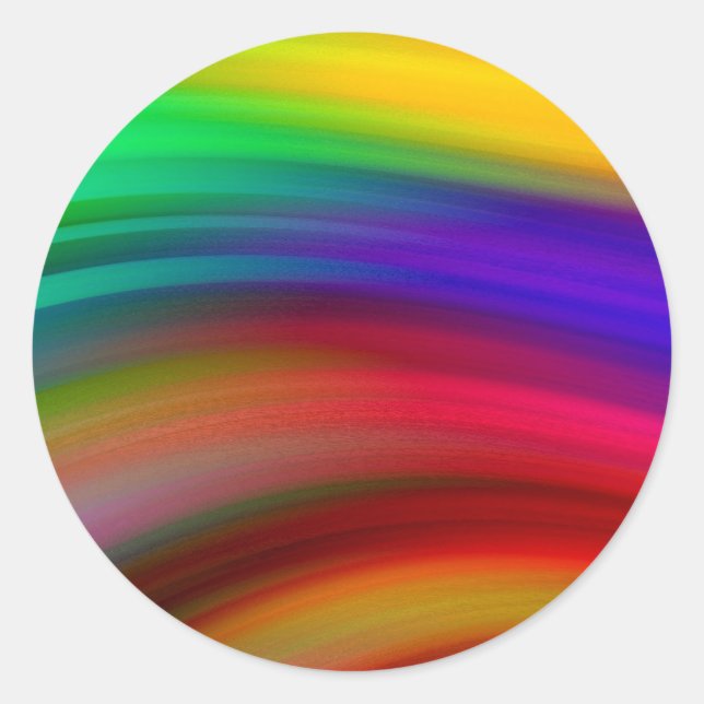 Colourful Blank Template Trendy Elegant Modern Cla Classic Round Sticker (Front)