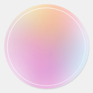 Colourful Blank Template Trendy Elegant Modern Classic Round Sticker