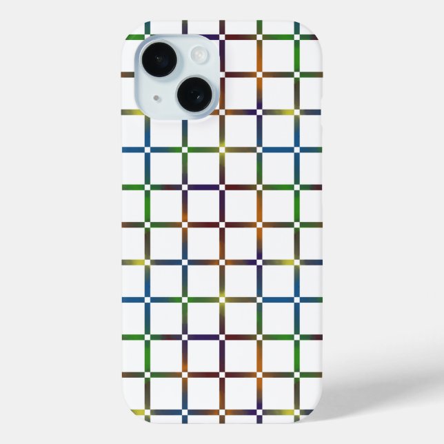 Colourful Blended Rainbow Grid with Negative Space Case-Mate iPhone Case (Back)