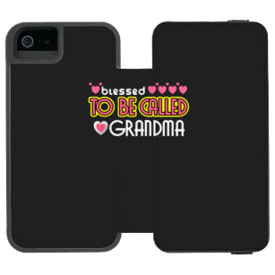Colourful Blessed to be called grandma Incipio Watson™ iPhone 5 Wallet Case