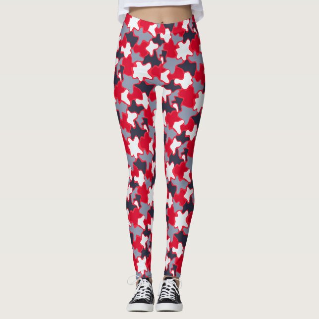 Colourful Blobs Pattern Leggings (Front)