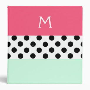 Colourful Block and Polka Dots Binder