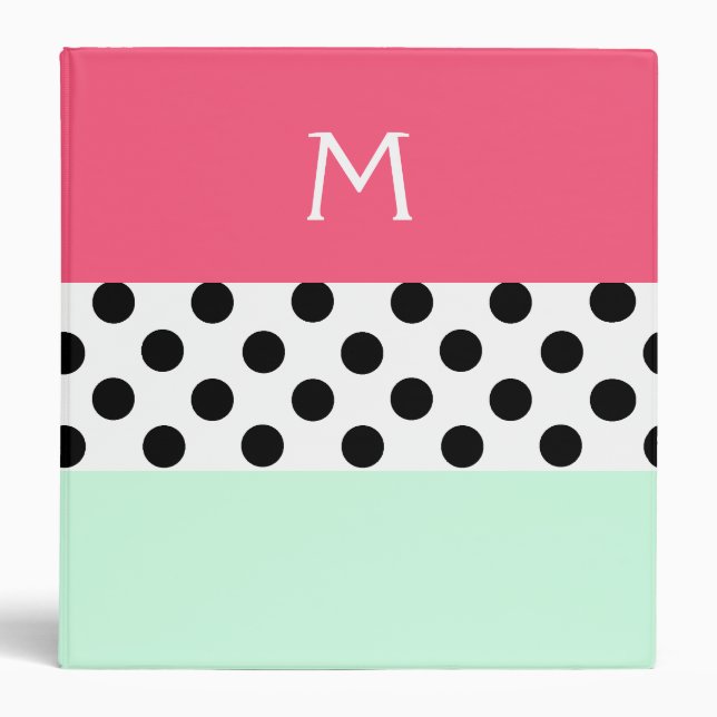 Colourful Block and Polka Dots Binder (Front)
