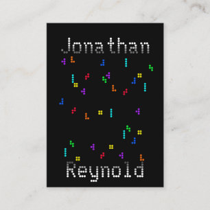 Colourful Block Puzzle Game Developer Designer Business Card