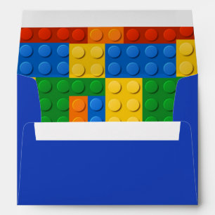 Colourful Blocks Editable Birthday Party Envelope
