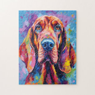 Colourful Bloodhound Jigsaw Puzzle