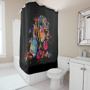 Colourful Bloodhound Portrait