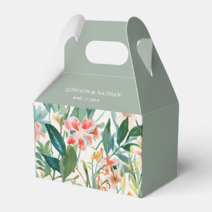 Colourful Blooming Floral Wedding Favor Box
