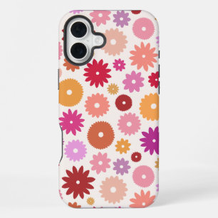 Colourful Blooms Big Pattern iPhone 16 Plus Case