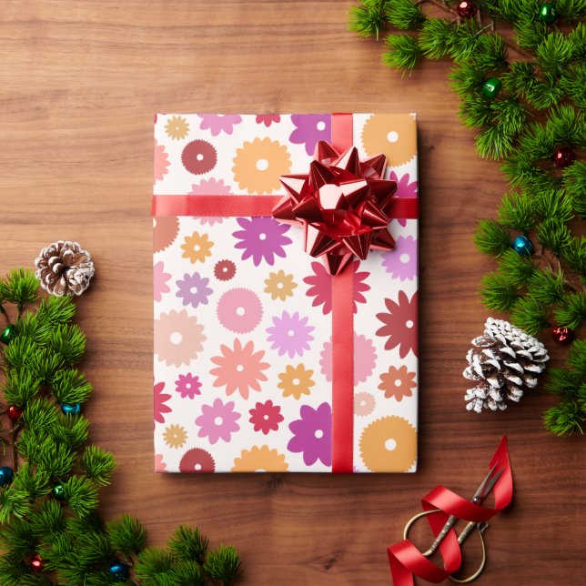 Colourful Blooms Big Pattern Wrapping Paper (Holiday Gift)