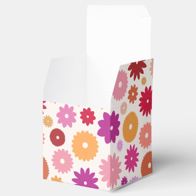 Colourful Blooms Large Pattern Favor Box (Opened)