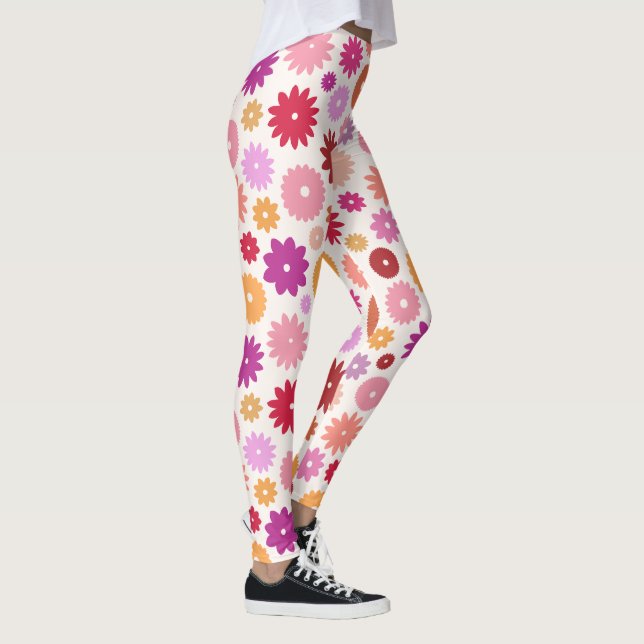 Colourful Blooms Large Pattern Leggings (Right)
