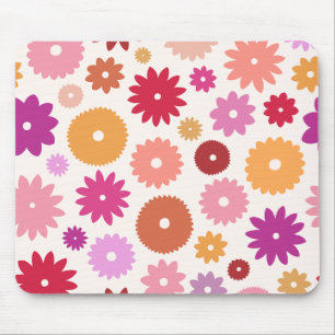 Colourful Blooms Large Pattern Mouse Pad